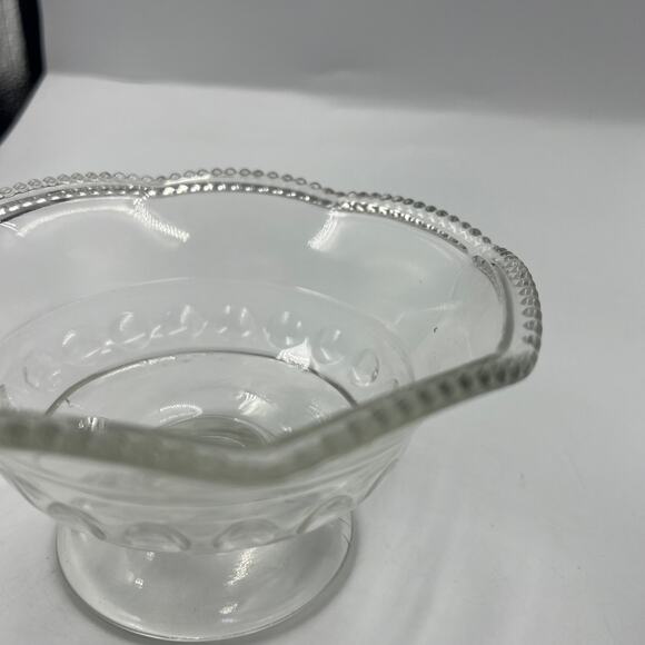 Vintage Carolina Pressed Clear Glass Hobnail Decorative Bowl Compote Dish Footed - Picture 8 of 8